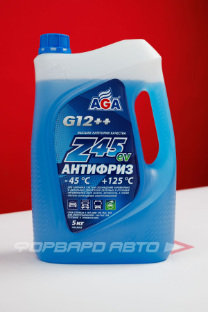 Антифриз G12++ (-45C) синий для электромобилей, 5кг AGA AGA306Z