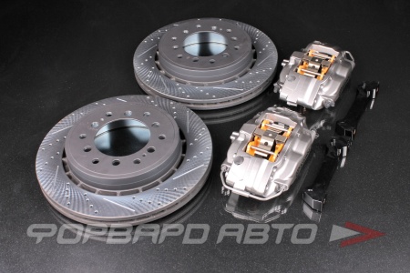 Купить Комплект тормозной системы R18 Toyota LC200 после 2015г., LX570  (суппорта + диски + колодки + шланги) BREMBO STYLE LC200