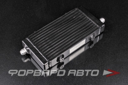 Купить Радиатор масляный 290*140*40 14 рядов универсальный вход AN10 (маслокулер / oil cooler) черный BLACKROCK URS-529B