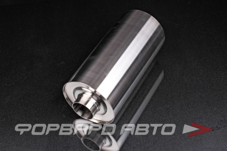 Купить Глушитель Вход = 60,3 мм Выход = 60,3 мм Длина = 300 мм, Диаметр 150 мм, нержавеющая сталь SsExhaust Ss60-150-300