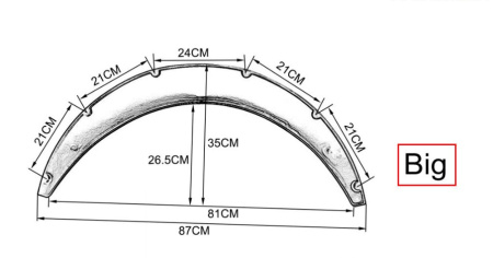 Фендер арки колесной 870мм*350мм EPMAN EPXLM10077-BIG