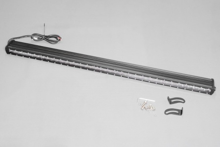 Купить Фара светодиодная 200W (5W*40), 9-32V, 6500K, 16000Lm, Размер: Lфара=1003, Lкрепёж=1105, H=40, h=80, P=3,7кг, Комбинированный свет FHE-technology HT-20D 200W 5D combo (ETI)