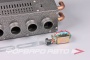 Отопитель салона дополнительный 12V (400*250*120) 5 труб, с реостатом  91314