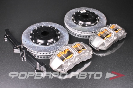 Купить Комплект тормозной системы R18 Subaru Impreza WRX STI (GDB) (суппорта + диски + колодки + шланги) BREMBO STYLE 