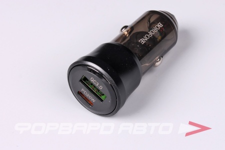 Купить Устройство зарядное в прикуриватель,38W (PD20W+QC3.0), цвет черный BOROFONE BZ25
