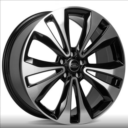 Купить Диск колесный Land Rover Range Rover - 5*120 R22" 9,5J ET45 DIA 72,6 FG837X чёрный + полированные спицы SKILL FG837X