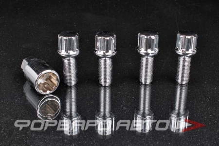 Купить Секретки для колес болты 14*1,5*28 Сфера, 8 луч, 1 кл MATRIX 384110H1