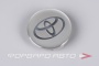 Колпачок ступицы для литых дисков Toyota, D56/59мм, h10.2-15mm, Silver стекло <> TY-05
