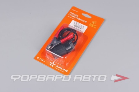 Купить Гнездо прикуривателя автомобильное с крокодилами (переходник) AIRLINE ASP-1-01