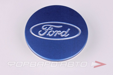 Купить Колпачок ступицы для литых дисков Ford, D55/65мм, h3.8-9мм, Dark Blue <> FD-07