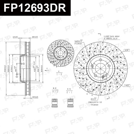 Купить Диск тормозной FAP FP12693DR