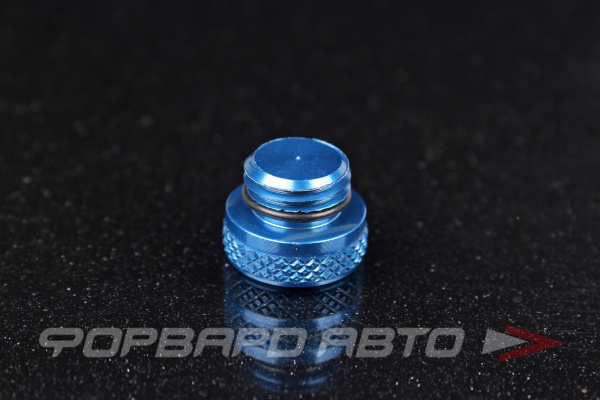 Заглушка М12*1,5мм гайки колесной, синяя OD-16mm, H - 6mm, Aluminum Cap Blue TPI BALCP1345BL-20