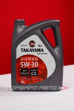 Купить Масло моторное 5W30 4л, SN/СF С3 пластик (с) TAKAYAMA 605523