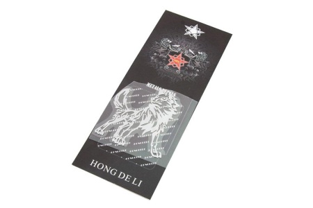 Купить Шильдик металлопластик "Волк" 50х55мм, (наклейка) SKYWAY SNO.165