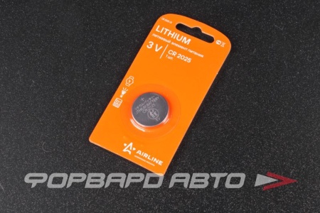 Купить Элемент питания 3V для брелоков сигнализаций литиевая AIRLINE CR2025-01