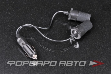 Купить Разветвитель прикуривателя на 2 гнезда, с удлинит. KS-AUTO 