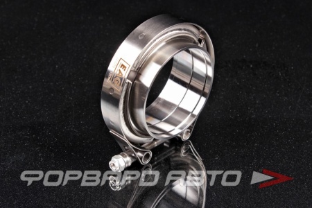 Купить Хомут V-Band 70 мм (2,75") + 2 фланца из нержавеющей стали (SS304) EuroEx 221070