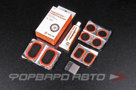 Купить Заплатка для камер (набор 25х25,52х32,35х24 + клей-активатор) AIRLINE ATRK-6