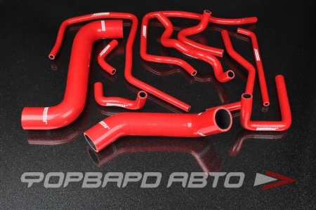 Купить Патрубки всей системы охлаждения силиконовые Subaru Impreza WRX GDA/GDB STI 00-07 / SG5 красные AUTOBAHN88 