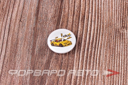 Купить Значок металлический (круглый) "NISSAN SILVIA S15 FLASH", белый ФОРВАРД АВТО 