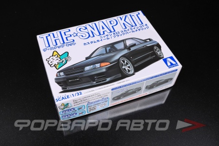 Купить Сборная модель Nissan Skyline GT-R -R32 Custom Wheel (Black Pearl Metallic) AOSHIMA 06636