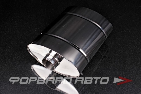 Купить Глушитель Вход = 63 мм Выход = 63 мм Длина = 300 мм, Диаметр = 260*135мм (овал), центр/центр Formula-T 00-00000361