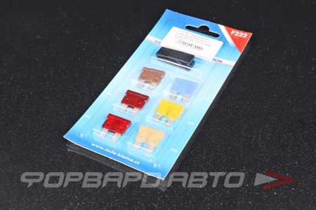 Купить Предохранитель флажковый EURO (6шт) с пинцетом 5-25A TESLA F222.000.000