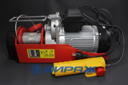 Тельфер электрический 220В 1600Вт 12/6м 500/990кг MINI ELECTRIC WIRE HOIST HGS-B-990PA990