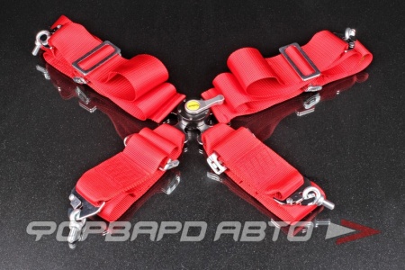 Купить Ремни 4-х точечные SABELT STYLE, 3", красный GYCA YT3-Seatbelt-4-1