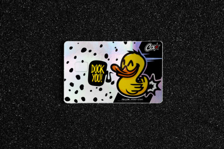 Стикер для банковской карты "DUCK YOU" prism CIAY CD-Sc-Dp