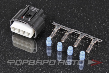 Купить Разъем 4 way катушки зажигания TOYOTA 1NZ/2NZ/1ZZ 18-16 AWG (090II-SKT2)  1.4-1.8mm (090II-SL4) YAZAKI 7283-7449-30