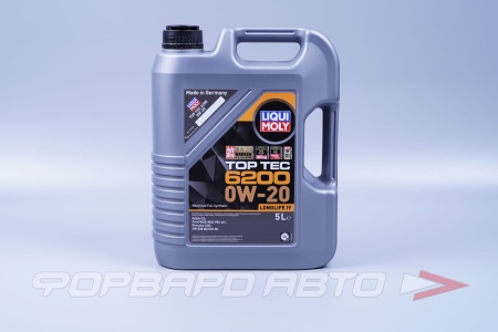 Купить Масло моторное 0W20 5л, Top Tec 6200 Audi & VW-Group Longlife IV LIQUI MOLY 20789