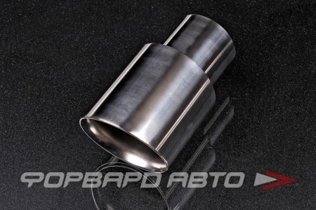 Купить Насадка глушителя Вход = 63мм Выход = 89 мм Длина = 160 мм, титан полированный FORA TITANIUM GW-RF-ET001