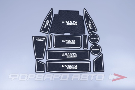 Купить Коврики панели для автомобиля ВАЗ 2190 FL (черно/белый к-т.) ПЛАСТИК 18939