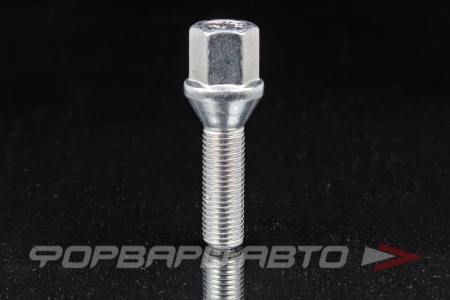 Купить Болт колеса 14*1,25*46 конус с выступом, ключ на 17, цинк ВЕКТОР 077180 Z