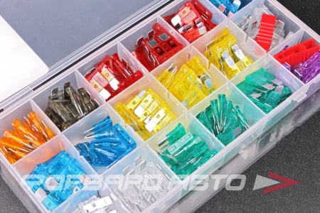 Купить Предохранители флажковые MEDIUM набор 180шт 5-35А в пластиковой коробке SKYWAY S09302003