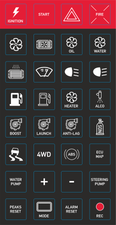 Купить Стикерсет, CAN панели keypad eDash (наклейки)  