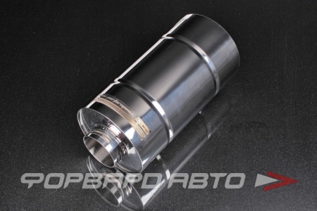 Купить Глушитель Вход = 76 мм Выход = 76 мм Длина = 300 мм, нержавеющая сталь MPE 160x300x76