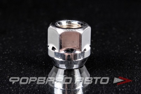Купить Гайка колеса 12*1,25*22 конус, открытая, ключ на 19, хром MATRIX 400144 Cr