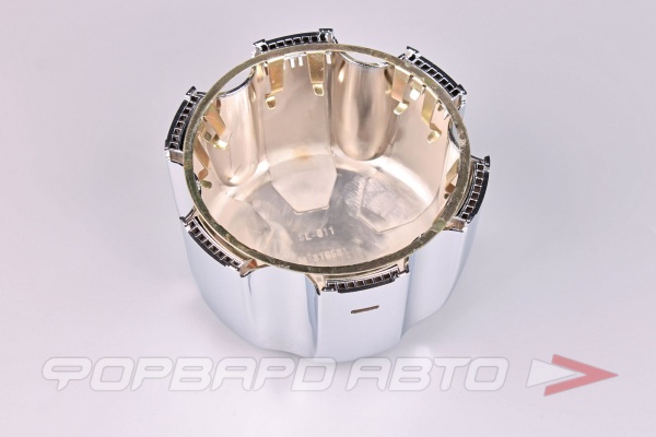 Колпачок ступицы для литых дисков MMC, D117мм h 75мм, Хром (6 листиков) <> MMC,117