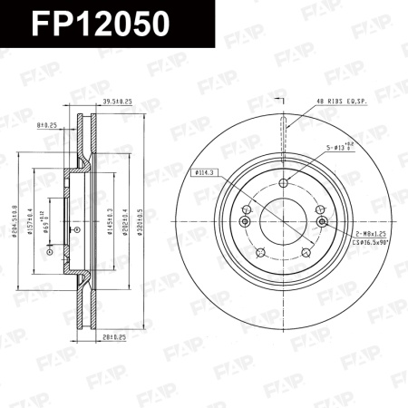 Купить Диск тормозной FAP FP12050