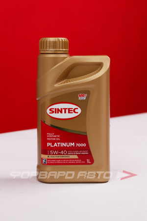 Купить Масло моторное 5W40 1л, PLATINUM 7000 SN/CF A3/B4 (c) SINTEC 600138