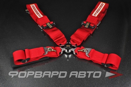 Купить Ремни 4-х точечные, 3" FIA 8854/98 красные AUTOBAHN88 