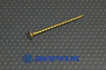 Купить Саморез ШСГД 3,5*55 потай, крупная резьба цинк желтый ZY MELCO 