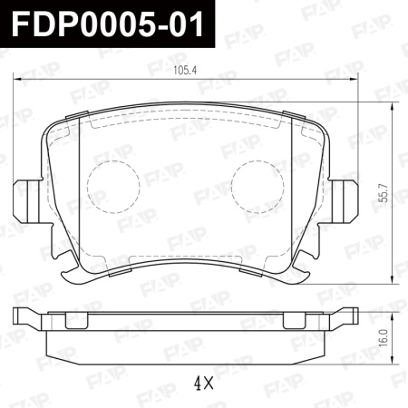 Купить Колодки тормозные FAP FDP0005-01