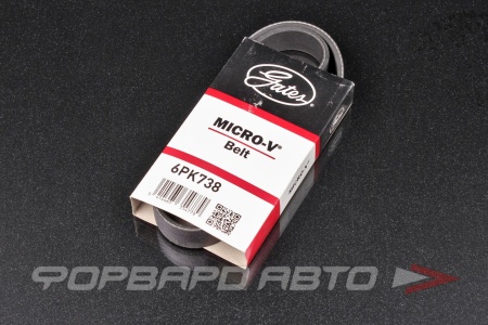 Купить Ремень поликлиновой 6PK738 (2JZ DC Power с натяжителем Forward Racing), ВАЗ 2110 GATES 6PK738