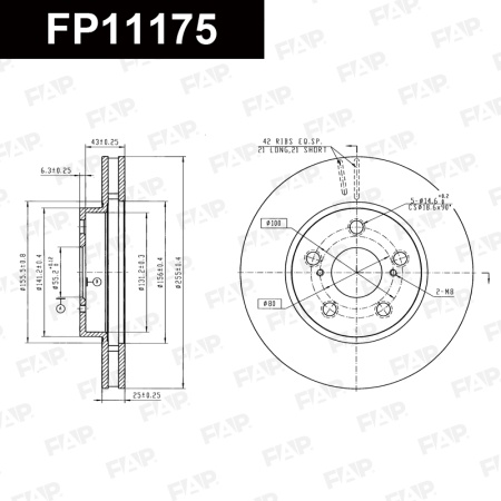 Купить Диск тормозной FAP FP11175