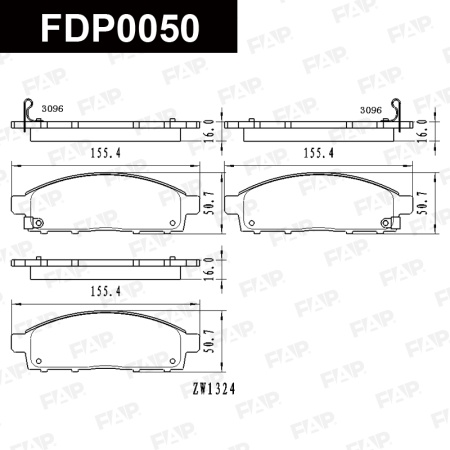 Купить Колодки тормозные FAP FDP0050