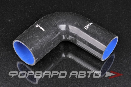 Купить Патрубок силиконовый 64-70 мм, 90°, L=150*150 мм, 4 слоя армировки, чёрный FORA ASHU04-90-64>70