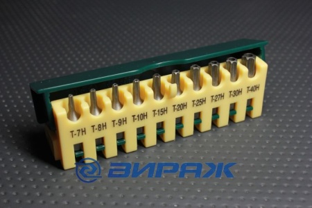 Купить Набор бит Torx Т7Н-Т40Н с отверстием 10 предметов FORCE 21012Т